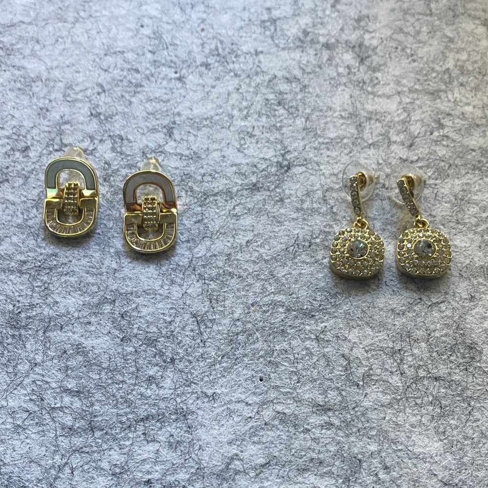 Elegant Gold and Silver Earrings Set